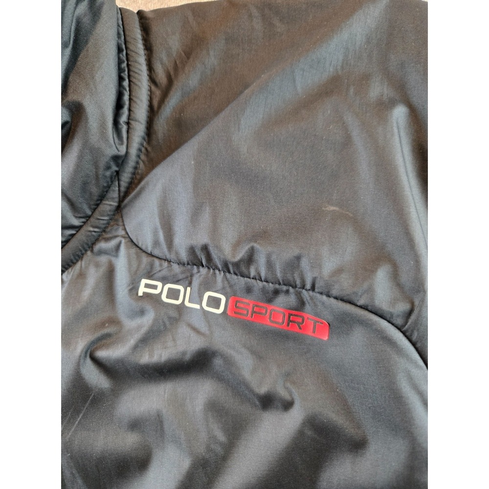 Polo Sport Ralph Lauren Tech Jacket Mens Large Black Full Zip Nylon‎ Performance - Picture 7 of 12